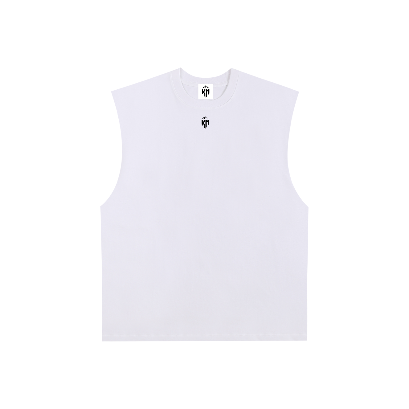Raw Edge Cotton Tank Top White